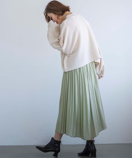 GeeRA(ジーラ)の「アシメランダムプリーツスカート(スカート・レディース・ピンク/アニマル/グリーン・LARGE/MEDIUM/X-LARGE)」の5枚目の写真