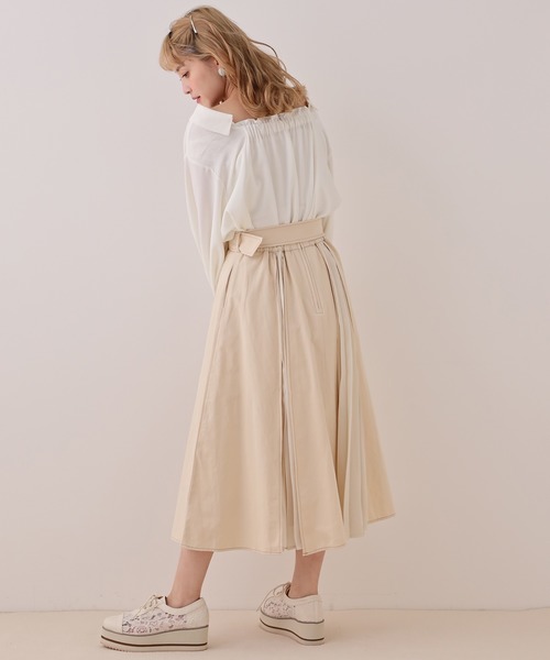 one after another NICE CLAUP（ワンアフターアナザーナイスクラップ）の「ベルト付チュニック風ブラウス（シャツ/ブラウス・レディース・オフホワイト/ミント/チェック・FREE）」の16枚目の写真