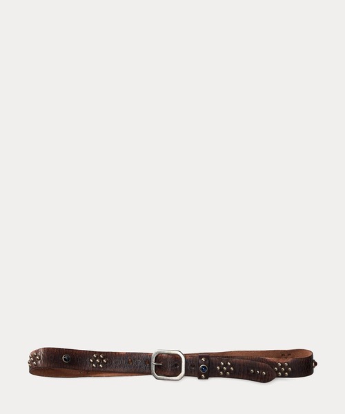 RRL（ダブル アール エル）の「Rasco スタデッド レザー ベルト（ベルト・メンズ・ブラック系1・32/34/30/36/38/28/26/24）」の2枚目の写真