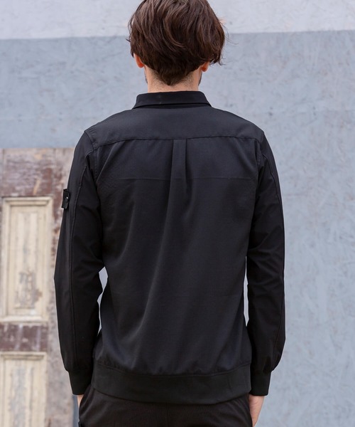 Kappa（カッパ）の「Kappa(カッパ)ストレッチリブシャツ（シャツ/ブラウス・メンズ・ブラック/ネイビー・S/M/L）」の4枚目の写真