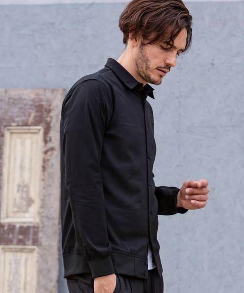 Kappa（カッパ）の「Kappa(カッパ)ストレッチリブシャツ（シャツ/ブラウス・メンズ・ブラック/ネイビー・S/M/L）」の5枚目の写真