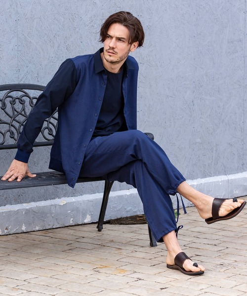 Kappa（カッパ）の「Kappa(カッパ)ストレッチリブシャツ（シャツ/ブラウス・メンズ・ブラック/ネイビー・S/M/L）」の12枚目の写真