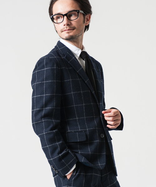 green label relaxing（グリーンレーベルリラクシング）の「□T/W W/P SHORT 2B ジャケット（テーラードジャケット・メンズ・ダークグレー/ネイビー・MEDIUM/LARGE/X-LARGE/SMALL）」の2枚目の写真