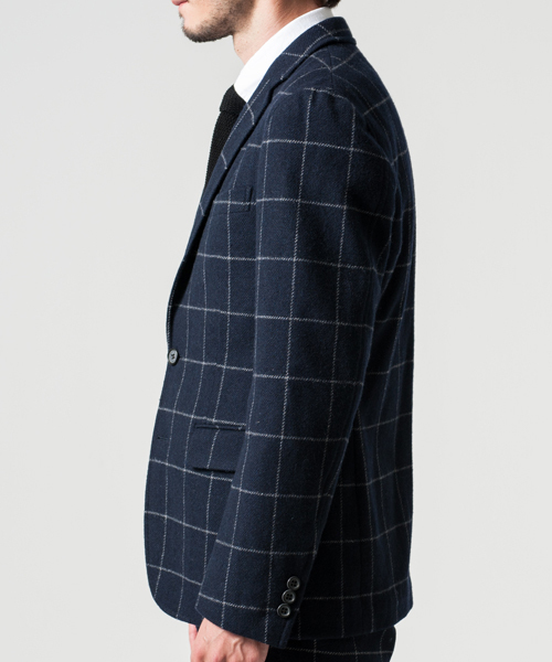 green label relaxing（グリーンレーベルリラクシング）の「□T/W W/P SHORT 2B ジャケット（テーラードジャケット・メンズ・ダークグレー/ネイビー・MEDIUM/LARGE/X-LARGE/SMALL）」の4枚目の写真