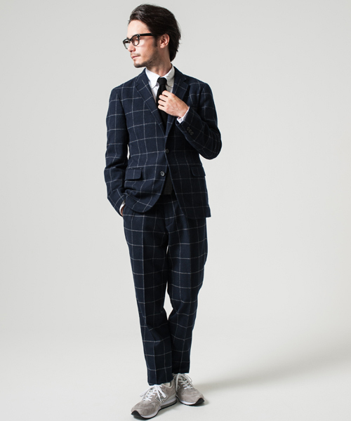 green label relaxing（グリーンレーベルリラクシング）の「□T/W W/P SHORT 2B ジャケット（テーラードジャケット・メンズ・ダークグレー/ネイビー・MEDIUM/LARGE/X-LARGE/SMALL）」の10枚目の写真