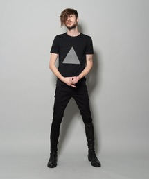 【NO ID.】Triangle Print Crew Neck T-shirt / トライアングル プリント クルー ネック Tシャツ