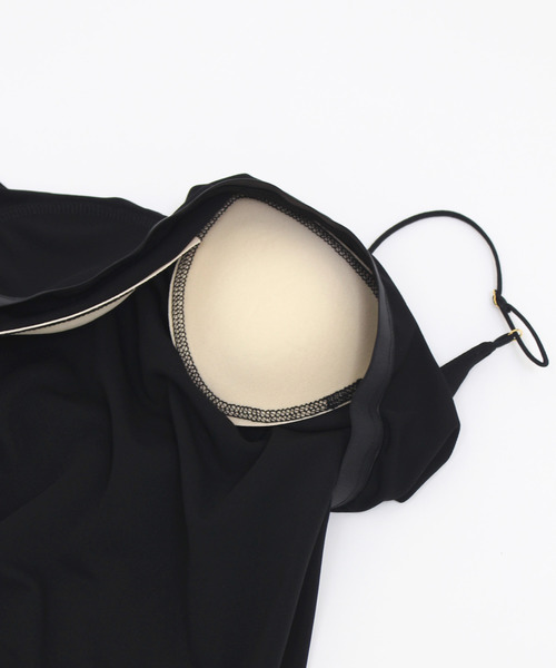 DRESSLAVE（ドレスレイブ）の「inner cami(カップインキャミソール)（キャミソール・レディース・ブラック/グレー・38）」の9枚目の写真