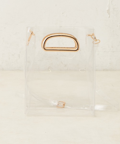 one after another NICE CLAUP（ワンアフターアナザーナイスクラップ）の「PVCポーチ付き３点バッグ（ショルダーバッグ・レディース・アイボリー/グレー/ピンク・FREE）」の18枚目の写真