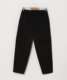 綿 麻 ワイド テーパード パンツ