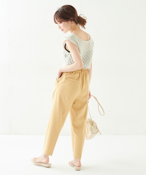 natural couture(ナチュラルクチュール)の「【WEB限定カラー有り】プチプラ美シルエットテーパードSサイズ(その他パンツ・レディース・ミント/グリーン/ラベンダー/アイボリー/ブラック/イエロー/オレンジ・SMALL)」の6枚目の写真