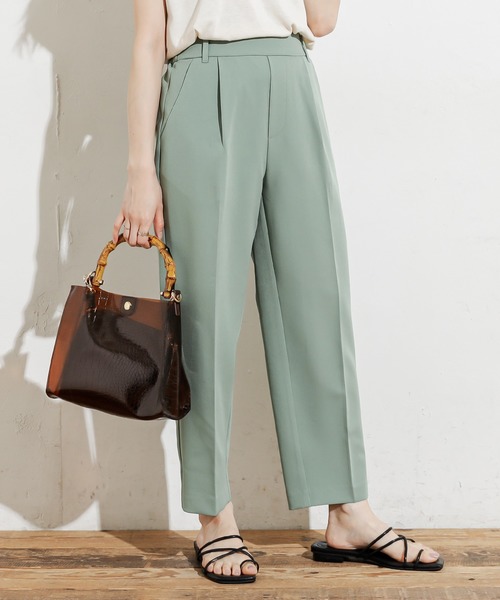 natural couture(ナチュラルクチュール)の「【WEB限定カラー有り】プチプラ美シルエットテーパードSサイズ(その他パンツ・レディース・ミント/グリーン/ラベンダー/アイボリー/ブラック/イエロー/オレンジ・SMALL)」の4枚目の写真