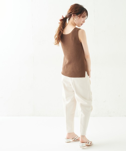 natural couture(ナチュラルクチュール)の「【WEB限定カラー有り】プチプラ美シルエットテーパードSサイズ(その他パンツ・レディース・ミント/グリーン/ラベンダー/アイボリー/ブラック/イエロー/オレンジ・SMALL)」の2枚目の写真