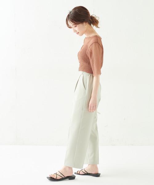 natural couture(ナチュラルクチュール)の「【WEB限定カラー有り】プチプラ美シルエットテーパードSサイズ(その他パンツ・レディース・ミント/グリーン/ラベンダー/アイボリー/ブラック/イエロー/オレンジ・SMALL)」の1枚目の写真