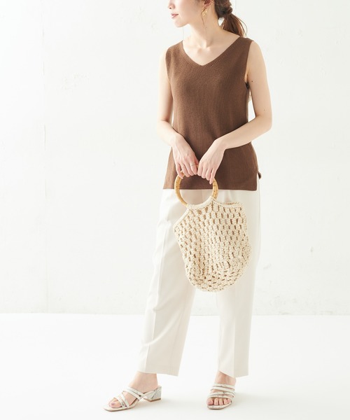 natural couture(ナチュラルクチュール)の「【WEB限定カラー有り】プチプラ美シルエットテーパードSサイズ(その他パンツ・レディース・ミント/グリーン/ラベンダー/アイボリー/ブラック/イエロー/オレンジ・SMALL)」の9枚目の写真