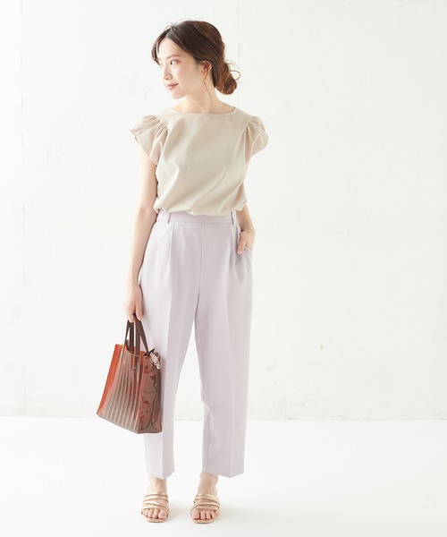 natural couture(ナチュラルクチュール)の「【WEB限定カラー有り】プチプラ美シルエットテーパードSサイズ(その他パンツ・レディース・ミント/グリーン/ラベンダー/アイボリー/ブラック/イエロー/オレンジ・SMALL)」の22枚目の写真