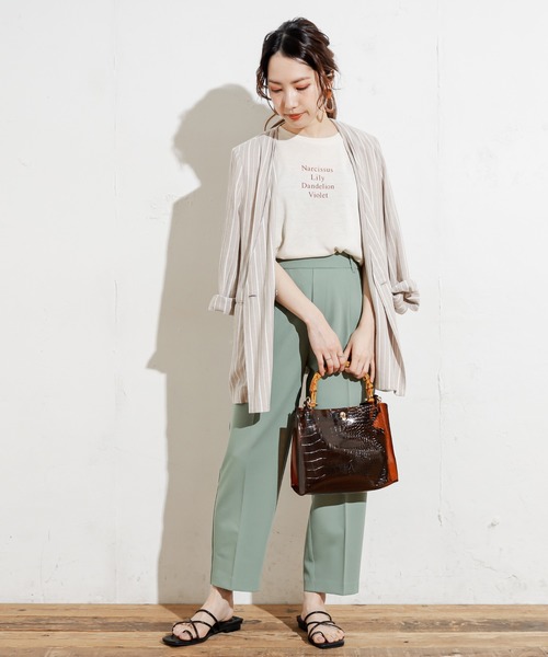 natural couture(ナチュラルクチュール)の「【WEB限定カラー有り】プチプラ美シルエットテーパードSサイズ(その他パンツ・レディース・ミント/グリーン/ラベンダー/アイボリー/ブラック/イエロー/オレンジ・SMALL)」の14枚目の写真