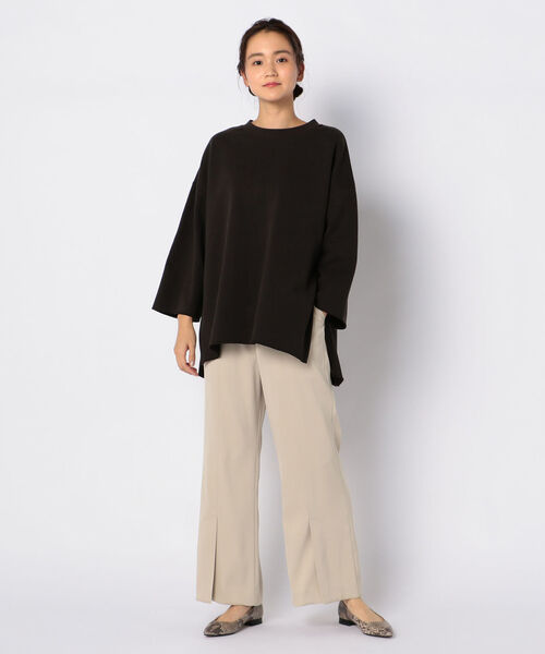 NOLLEY’S(ノーリーズ)の「裏毛サイドジッププルオーバーカットソー(Tシャツ/カットソー・レディース・チャコールグレー/ベージュ/グレー・FREE)」の17枚目の写真