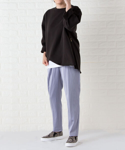 NOLLEY’S 裏毛ハーフジッププルオーバーカットソー　タグ付き セットアップ対応》裏毛ハーフジッププルオーバーカットソー