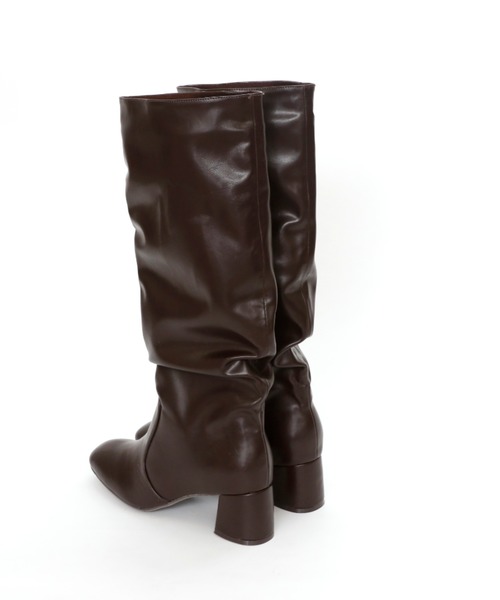 VIVIAN（ヴィヴィアン）の「スクエアトゥロングブーツ（ブーツ・レディース・ダークブラウン/キャメル/ブラック・M/S/L/LL）」の16枚目の写真