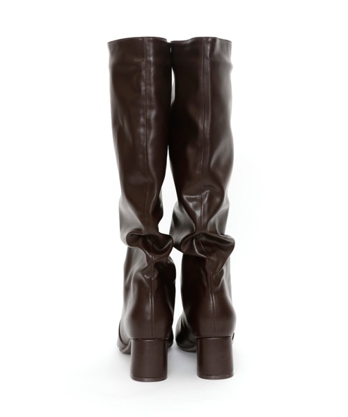 VIVIAN（ヴィヴィアン）の「スクエアトゥロングブーツ（ブーツ・レディース・ダークブラウン/キャメル/ブラック・M/S/L/LL）」の12枚目の写真
