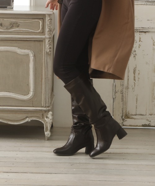 VIVIAN（ヴィヴィアン）の「スクエアトゥロングブーツ（ブーツ・レディース・ダークブラウン/キャメル/ブラック・M/S/L/LL）」の14枚目の写真