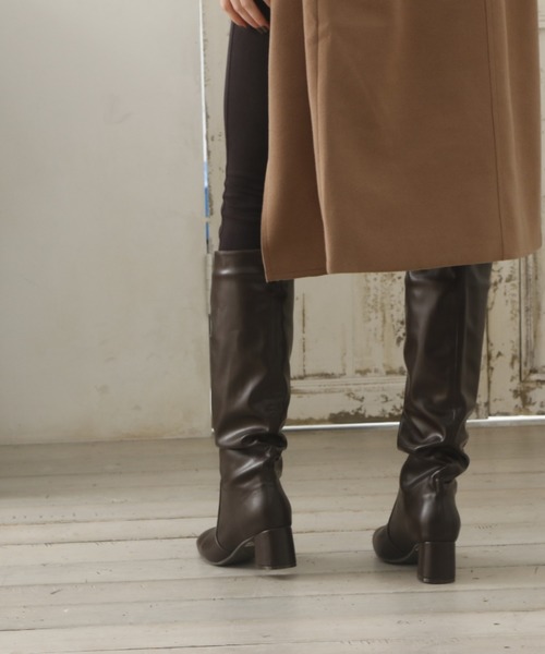 VIVIAN（ヴィヴィアン）の「スクエアトゥロングブーツ（ブーツ・レディース・ダークブラウン/キャメル/ブラック・M/S/L/LL）」の10枚目の写真