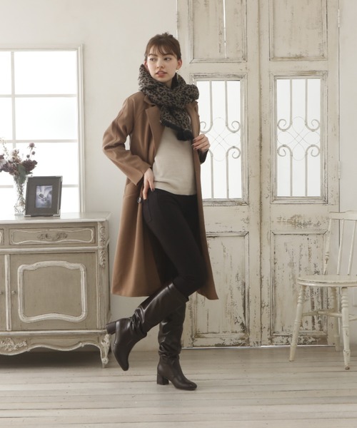 VIVIAN（ヴィヴィアン）の「スクエアトゥロングブーツ（ブーツ・レディース・ダークブラウン/キャメル/ブラック・M/S/L/LL）」の5枚目の写真