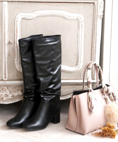 VIVIAN（ヴィヴィアン）の「スクエアトゥロングブーツ（ブーツ・レディース・ダークブラウン/キャメル/ブラック・M/S/L/LL）」の22枚目の写真