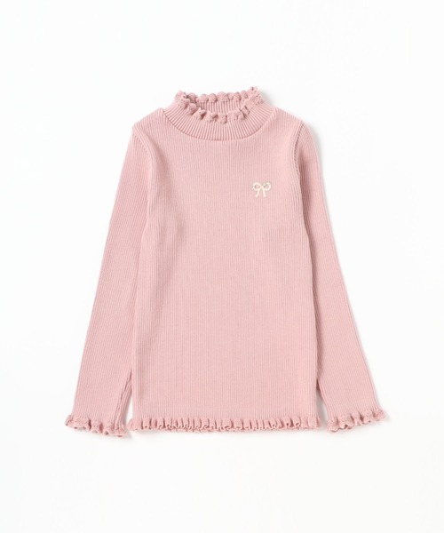 KP(ケーピー)の「フェザーコットン ハイネックニット(100-130cm)(ニット/セーター・キッズ・オフホワイト/ブラック/ピンク/スモークピンク/サックスブルー・100cm/110cm/120cm/130cm)」の5枚目の写真