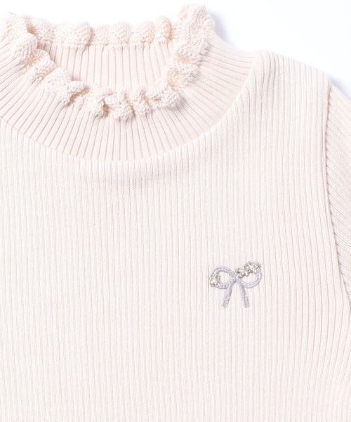 KP(ケーピー)の「フェザーコットン ハイネックニット(100-130cm)(ニット/セーター・キッズ・オフホワイト/ブラック/ピンク/スモークピンク/サックスブルー・100cm/110cm/120cm/130cm)」の7枚目の写真