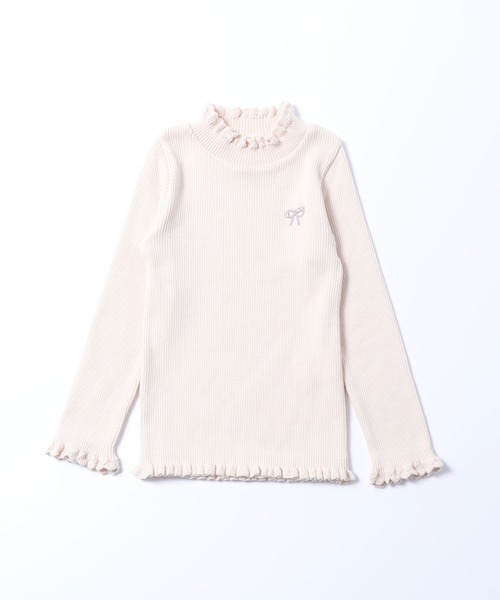 KP(ケーピー)の「フェザーコットン ハイネックニット(100-130cm)(ニット/セーター・キッズ・オフホワイト/ブラック/ピンク/スモークピンク/サックスブルー・100cm/110cm/120cm/130cm)」の8枚目の写真