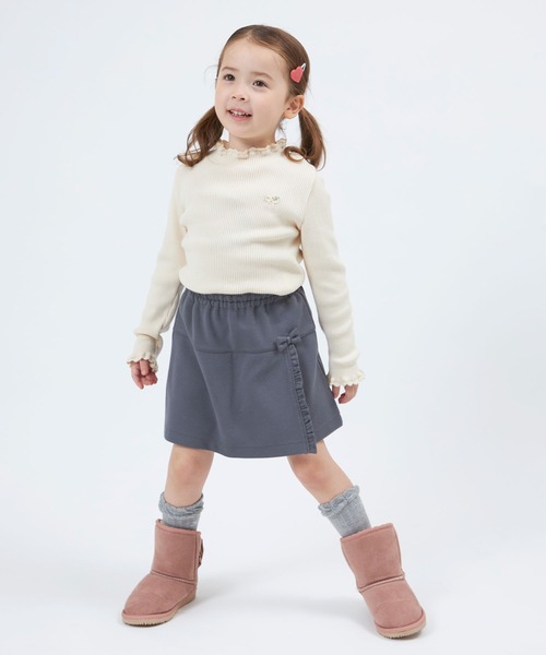 KP(ケーピー)の「フェザーコットン ハイネックニット(100-130cm)(ニット/セーター・キッズ・オフホワイト/ブラック/ピンク/スモークピンク/サックスブルー・100cm/110cm/120cm/130cm)」の11枚目の写真