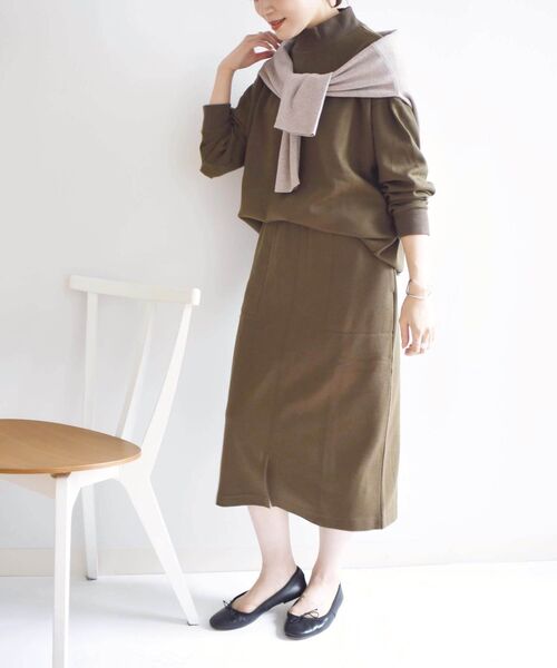 SHIPS Days(シップスデイズ)の「SHIPS Days:ポンチスリットスカート◇(スカート・レディース・グレー/オリーブ・S~M/M~L)」の10枚目の写真