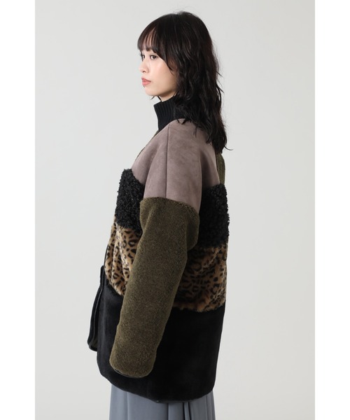 ROSE BUD 異素材コンビネーションコート S rose bud 異素材コンビネーションコート size M