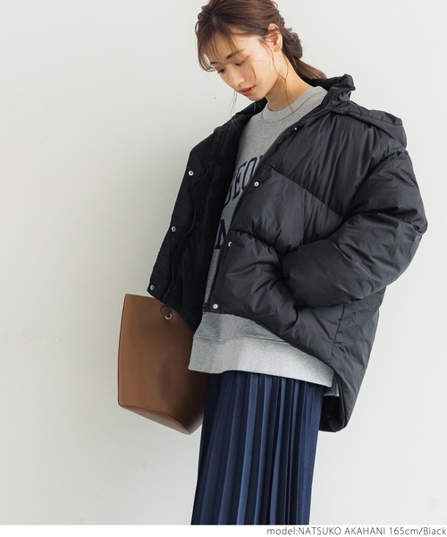coca(coca)(コカ)の「オーバーサイズダウンジャケット(ダウンジャケット/コート・レディース・ブラック・ONE SIZE)」の4枚目の写真
