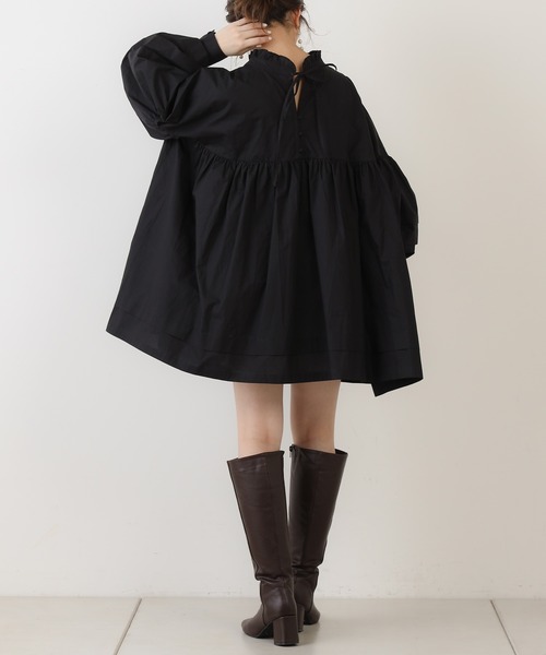 Chico（チコ）の「カフスAラインチュニック（シャツ/ブラウス・レディース・ブラック/ベージュ/ミント/アイボリー・FREE）」の18枚目の写真