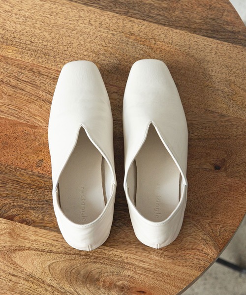 rectangle（レクタングル）の「スリットバブーシュパンプス（パンプス・レディース・ブラウン/アイボリー・SMALL/LARGE/MEDIUM）」の7枚目の写真