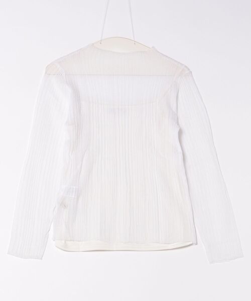 libelle more(リベル モア)の「ビスコース混光沢シアーランダムリブ+ボードレーキャミ セット(Tシャツ/カットソー・レディース・オフホワイト/ブラック/ライトベージュ/ライトピンク/シルバー・M/L)」の14枚目の写真