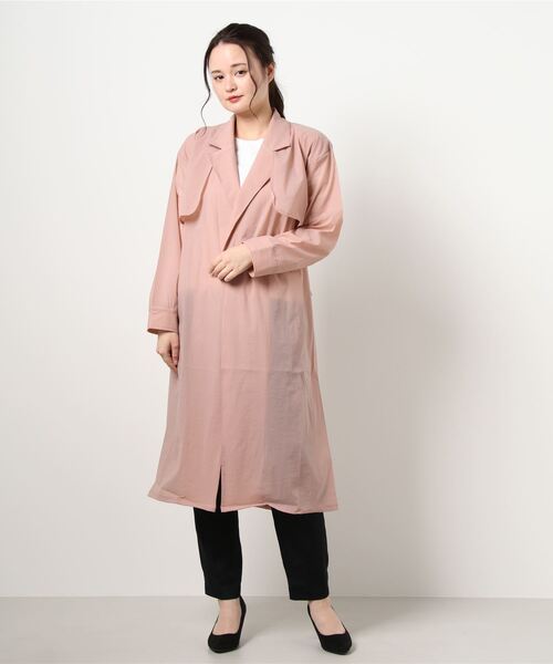 KOBE LETTUCE(コウベレタス)の「シアートレンチコート(トレンチコート・レディース・イエロー/ミント/ピンク・FREE)」の14枚目の写真