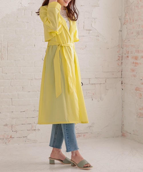 KOBE LETTUCE(コウベレタス)の「シアートレンチコート(トレンチコート・レディース・イエロー/ミント/ピンク・FREE)」の8枚目の写真