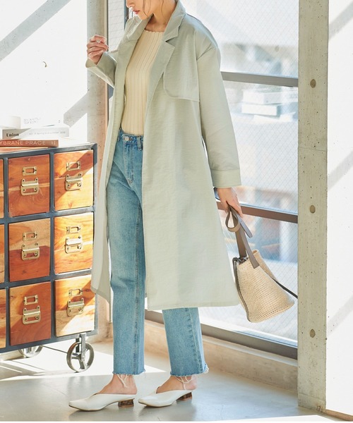 KOBE LETTUCE(コウベレタス)の「シアートレンチコート(トレンチコート・レディース・イエロー/ミント/ピンク・FREE)」の7枚目の写真