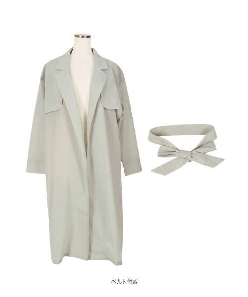 KOBE LETTUCE(コウベレタス)の「シアートレンチコート(トレンチコート・レディース・イエロー/ミント/ピンク・FREE)」の11枚目の写真