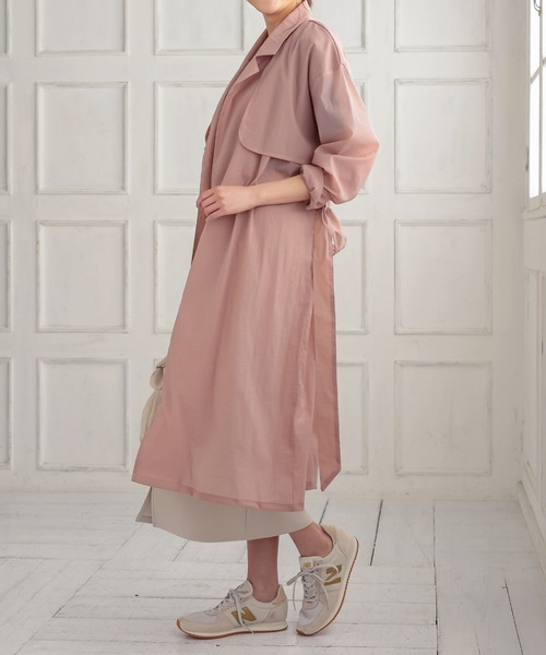 KOBE LETTUCE(コウベレタス)の「シアートレンチコート(トレンチコート・レディース・イエロー/ミント/ピンク・FREE)」の9枚目の写真