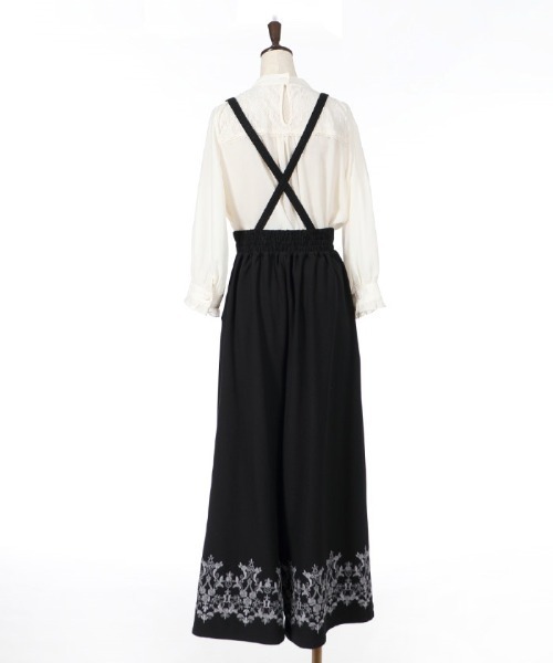 axes femme 裾刺繍サス付きワイドパンツ 楽天市場】【SALE／66%OFF】裾刺繍サス付きワイドパンツ axes