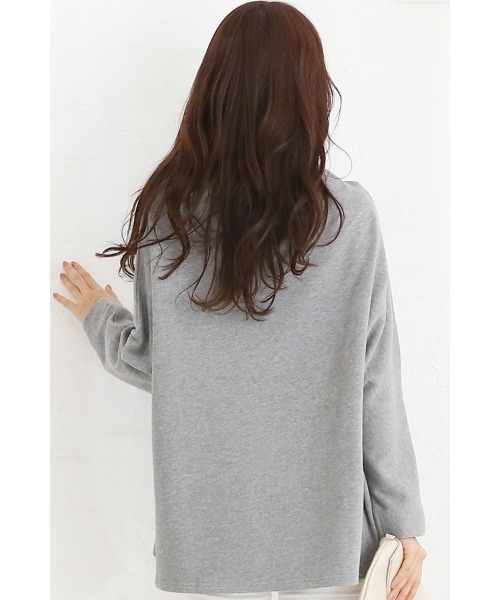 ElegChic(エレグシック)の「ボトルネックドルマントップス(Tシャツ/カットソー・レディース・グレー/ブラック/カーキ・M/4L/XL)」の6枚目の写真
