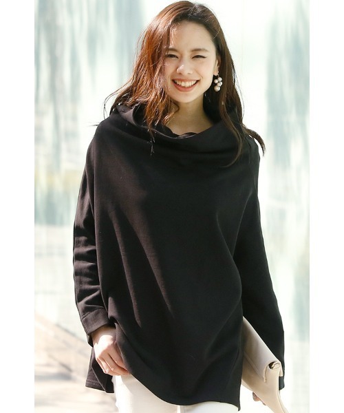 ElegChic(エレグシック)の「ボトルネックドルマントップス(Tシャツ/カットソー・レディース・グレー/ブラック/カーキ・M/4L/XL)」の9枚目の写真