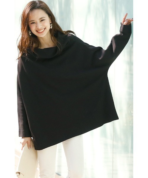 ElegChic(エレグシック)の「ボトルネックドルマントップス(Tシャツ/カットソー・レディース・グレー/ブラック/カーキ・M/4L/XL)」の12枚目の写真