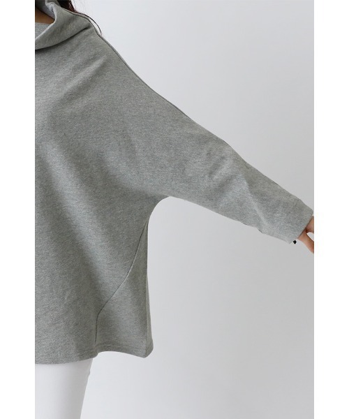 ElegChic(エレグシック)の「ボトルネックドルマントップス(Tシャツ/カットソー・レディース・グレー/ブラック/カーキ・M/4L/XL)」の21枚目の写真