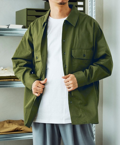 JOURNAL STANDARD relume(ジャーナルスタンダード レリューム)の「【HOUSE HOLD / ハウスホールド】 CPOシャツ(シャツ/ブラウス・メンズ・ベージュ/アイボリー/オリーブ・3/4/1/2)」の3枚目の写真