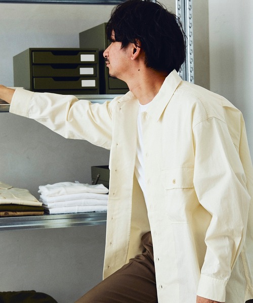JOURNAL STANDARD relume(ジャーナルスタンダード レリューム)の「【HOUSE HOLD / ハウスホールド】 CPOシャツ(シャツ/ブラウス・メンズ・ベージュ/アイボリー/オリーブ・3/4/1/2)」の2枚目の写真